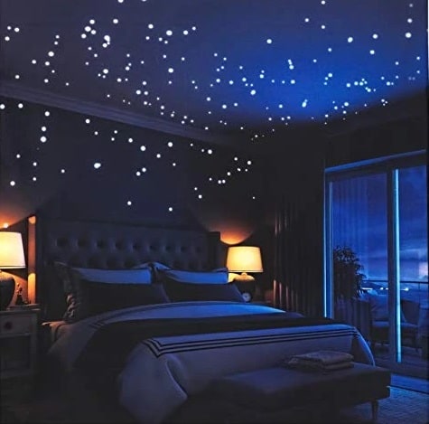 Glow In The Dark Space Themed Bedroom