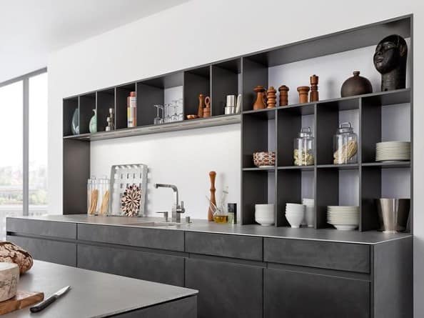 Grey Stone Kitchen Cabinet