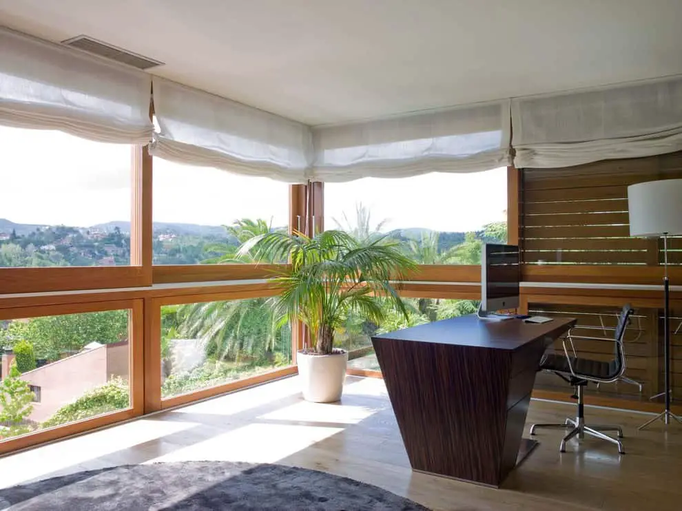 Hills View Tropical Home Office Decor Ideas