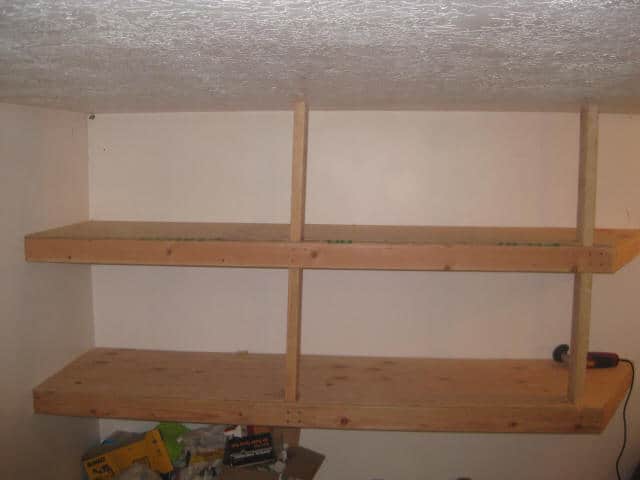 Homemade Garage Shelves