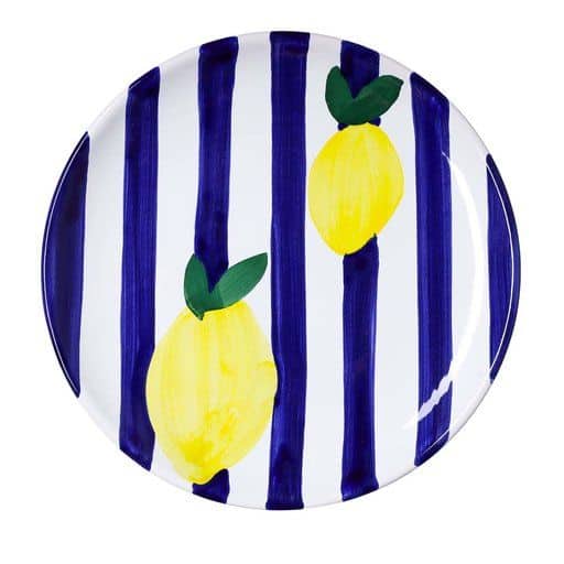 Stripe and Lemon Breakfast Plate Design
