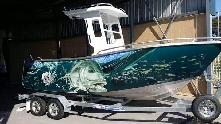  Boat Painting Design Idea: Fish Paint Idea