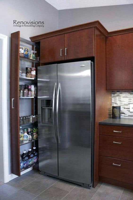 26 Smart Above The Fridge Cabinet Ideas, Refrigerator Cabinet Surround Ikea