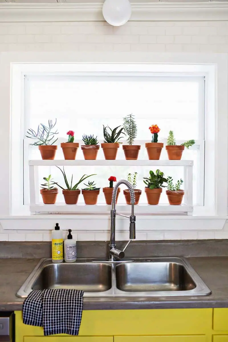 Kitchen Window Plant Shelf