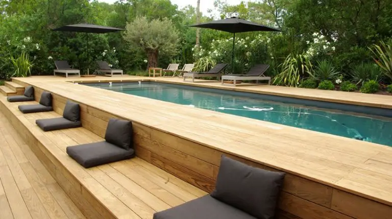 Long Above Ground Pool With Deck Ideas