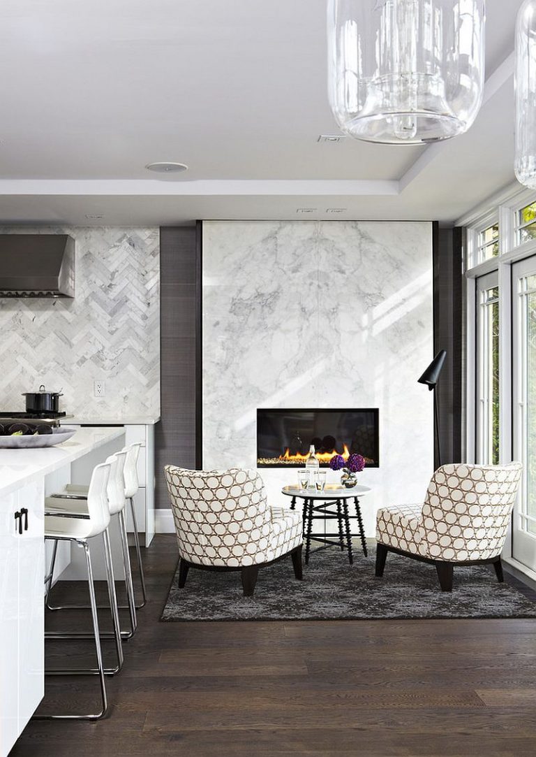 36 Attractive Fireplace Tile Ideas You, Floor To Ceiling Tile Around Fireplace