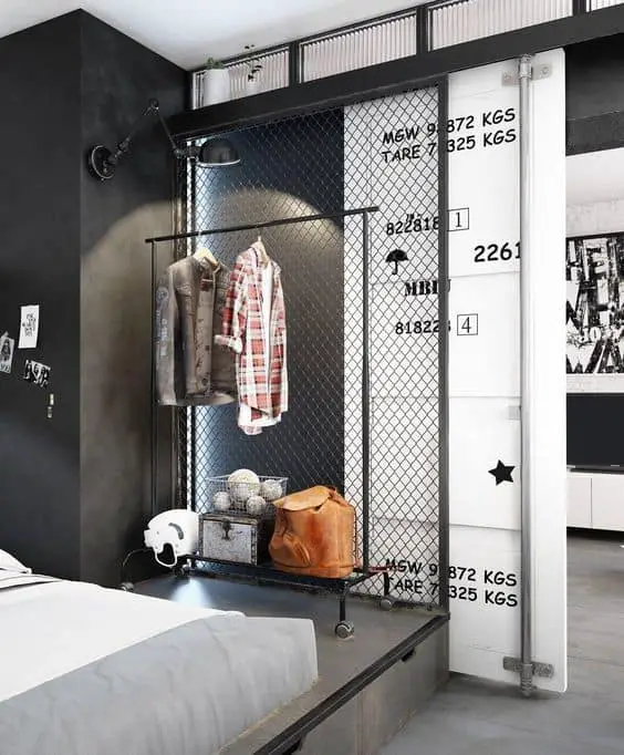 Masculine Industrial Bedroom