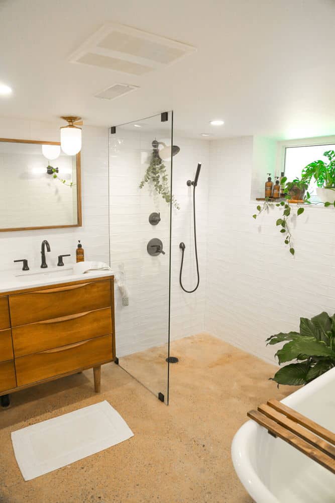 Mid Century Modern Bathroom Home Spa
