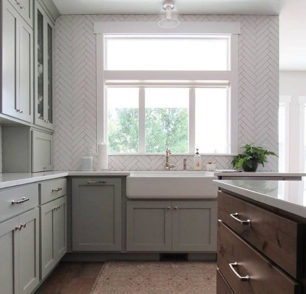 Minimalist Grey Kitchen Cabinet