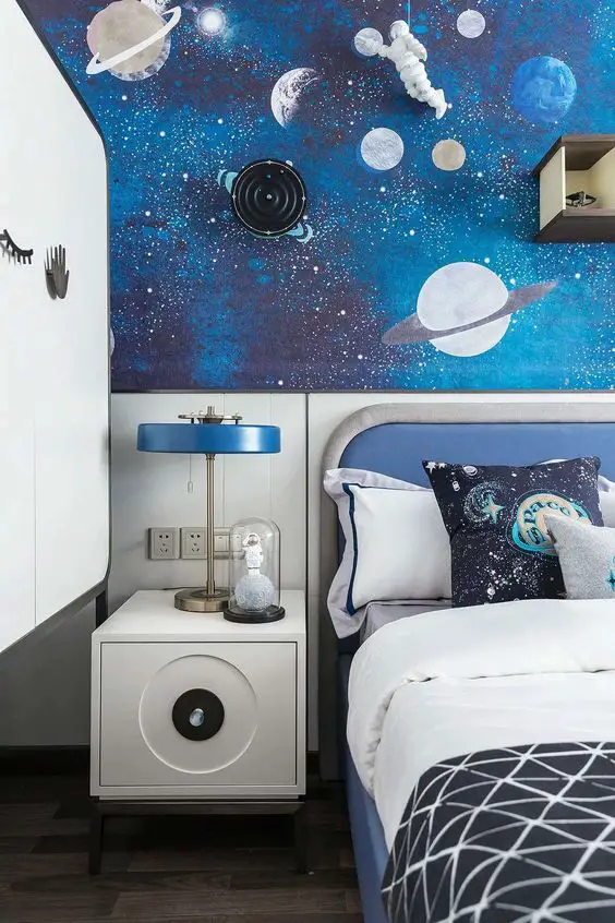 Modern Space Themed Bedroom