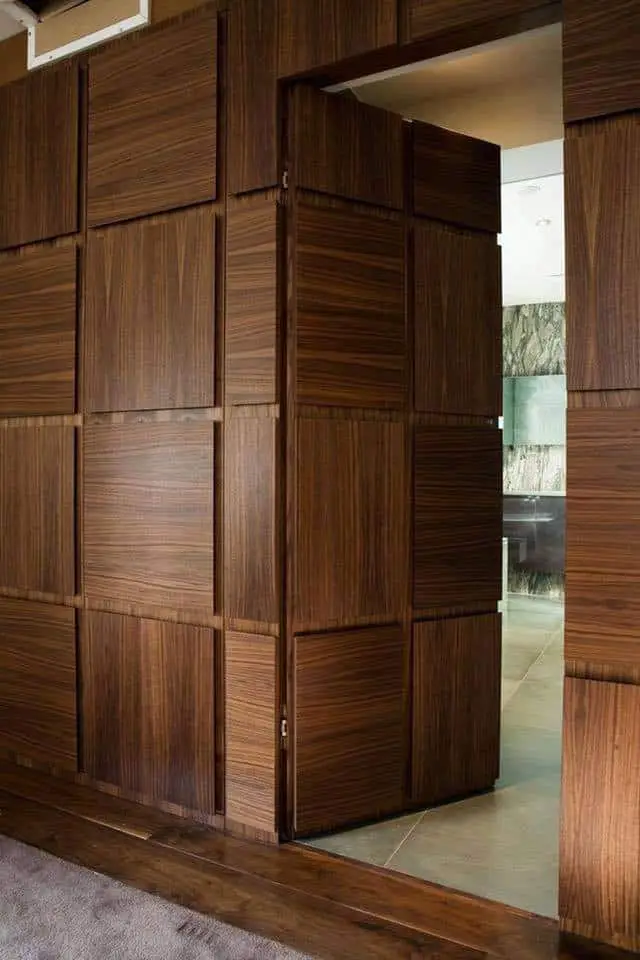 Modern Wood Flush Hidden Door Ideas