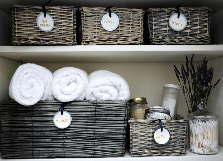Natural Baskets Towel Storage Ideas