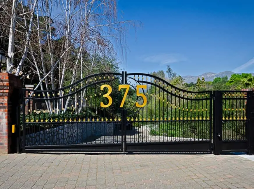 Numbered Driveway Gate Ideas