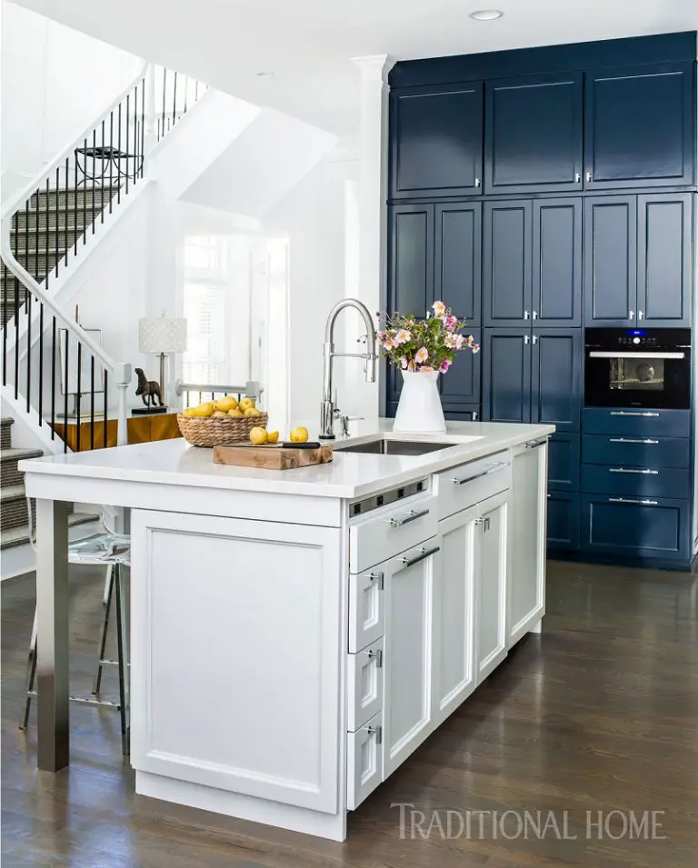 Oversized Blue Kitchen Cabinet
