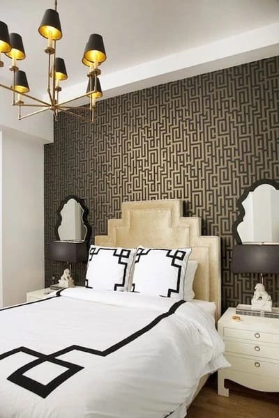 Patterned Art Deco Bedroom