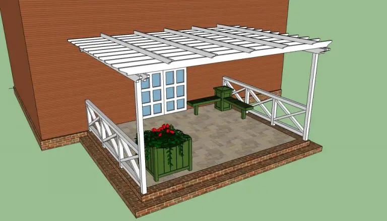 Pergola Attached to House Plans