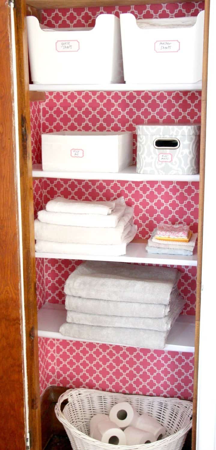 Pinky Linen Closet Organizer
