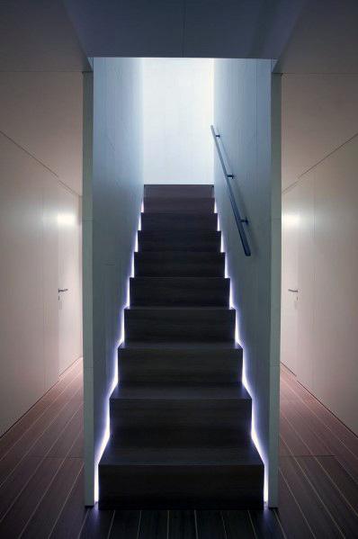 Purple Glow Stairway Lighting