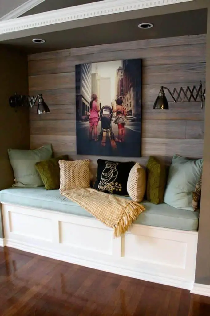 Reading Nook Wood Accent Wall Ideas