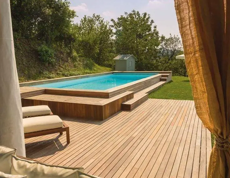 Rectangular Above Ground Pool With Deck Ideas