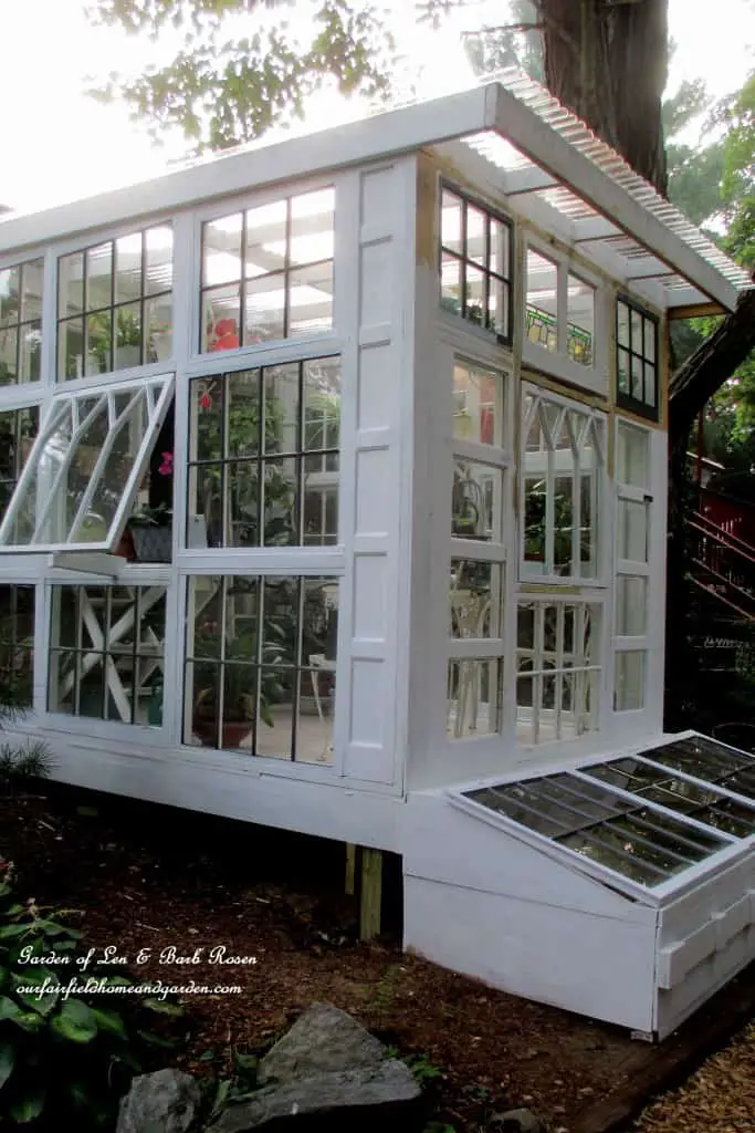 Repurposed Old Windows Greenhouse