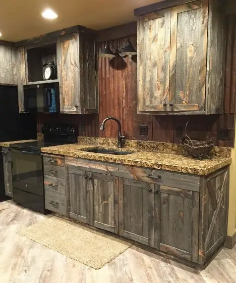 Rough Rustic Kitchen Cabinet 