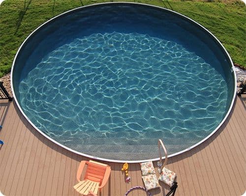 Round Above Ground Pool With Deck Ideas