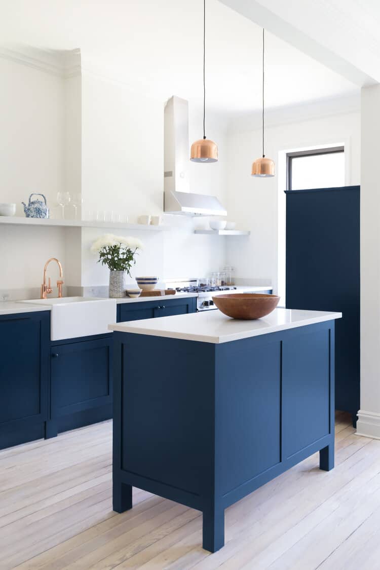 Royal Blue Kitchen Cabinet