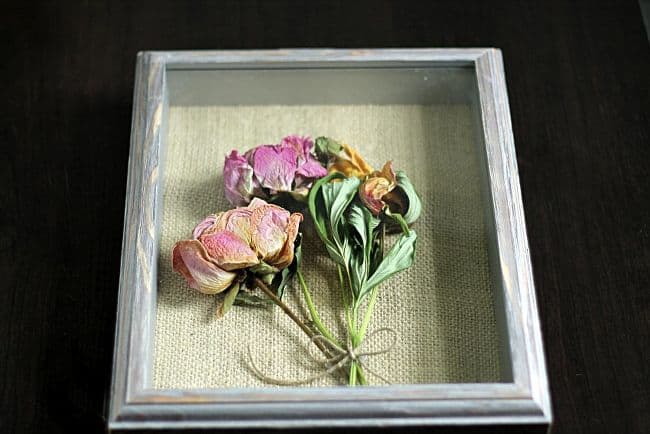 Rustic Dried Flowers Shadow Box Ideas