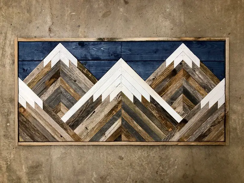 Rustic Montain Wood Wall Art Ideas