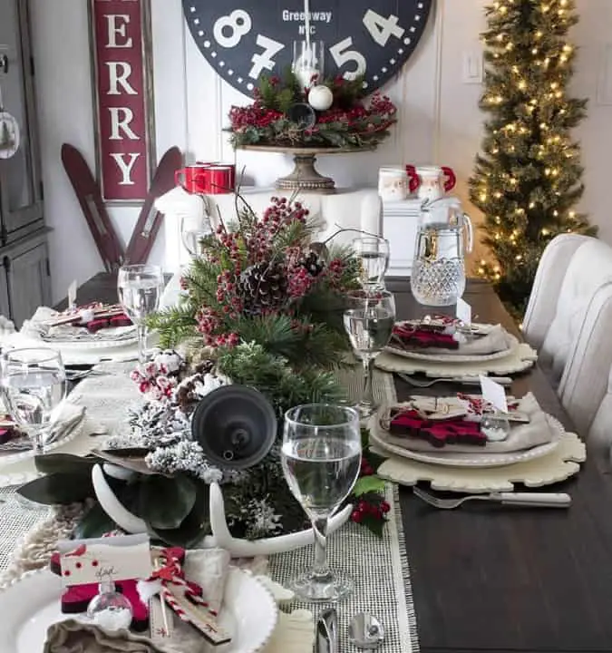 Rustic Table Christmas Centerpieces