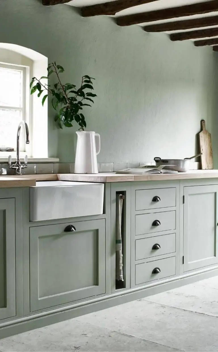 Sage Green Kitchen Cabinet