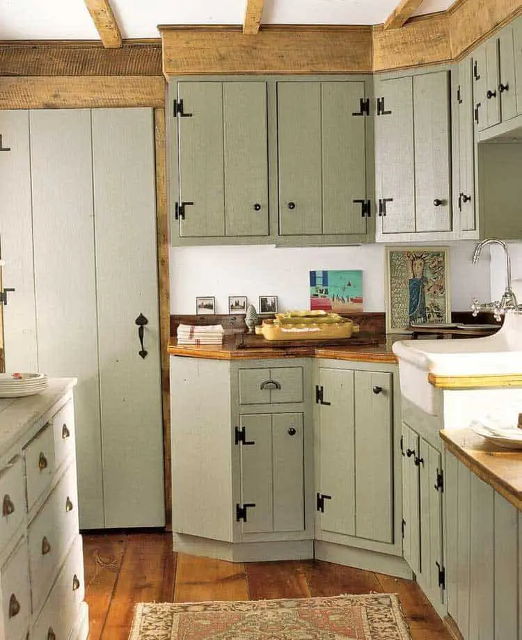Sage Rustic Kitchen Cabinet