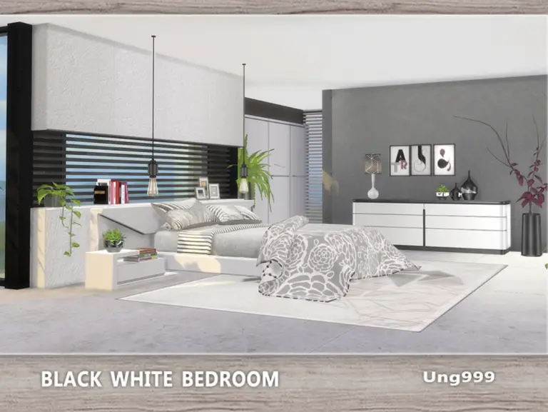 White Contemporary Bedroom 