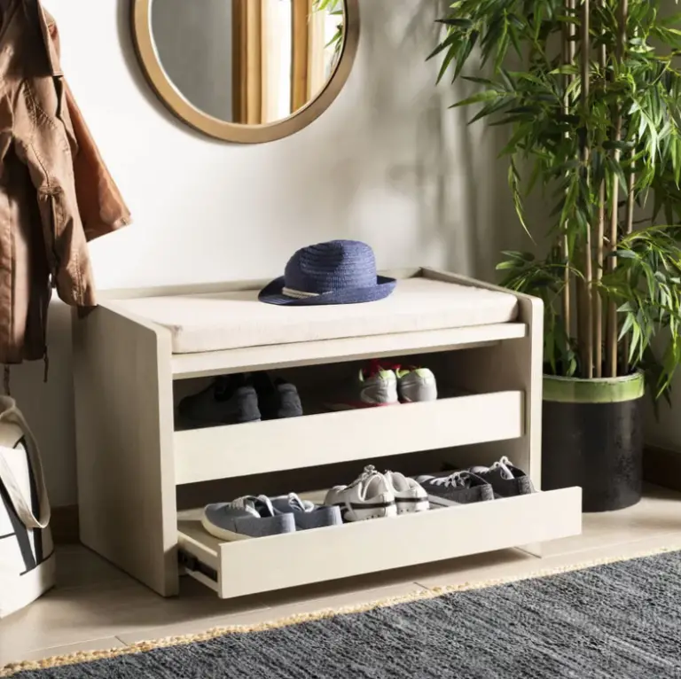 Shoe Rack Bench With Drawers For The Foyer