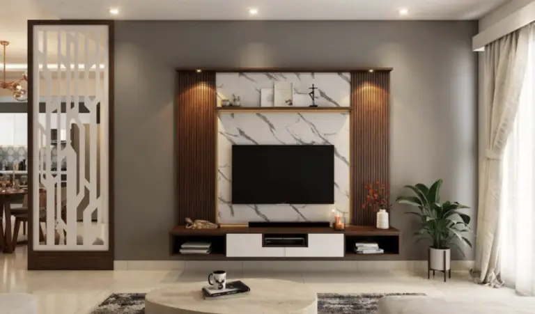 Floating Wooden and Bamboo TV Decor Stand