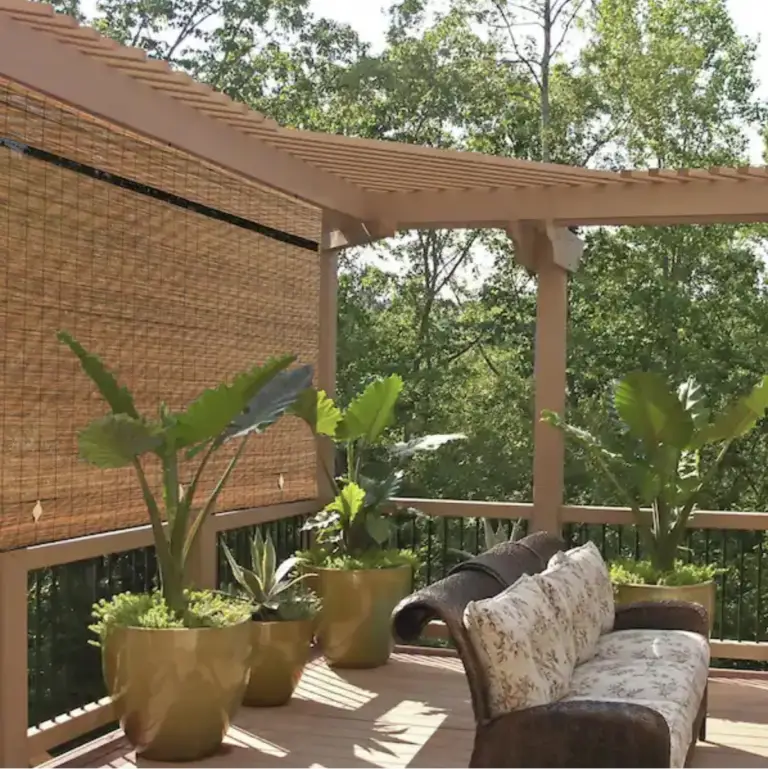 Outdoor bamboo shades or blinds