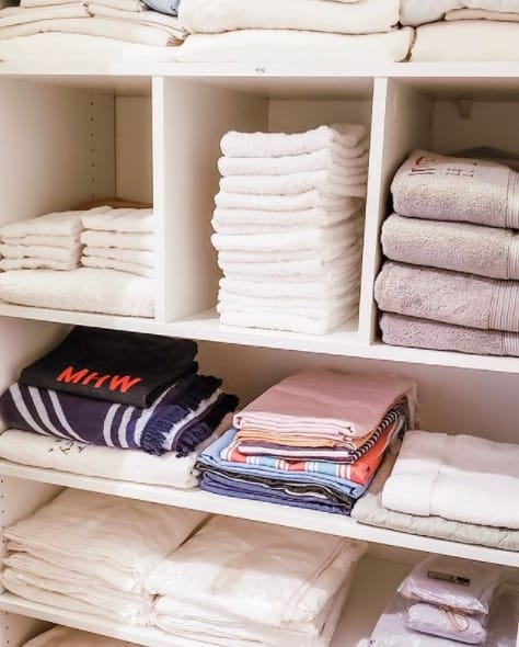 Simple Shelf Towel Storage Ideas