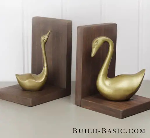 DIY Simple Swans Bookends