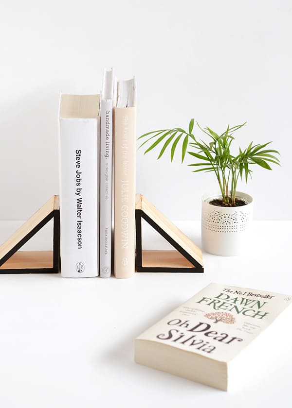 Simple Triangle Wooden Bookends