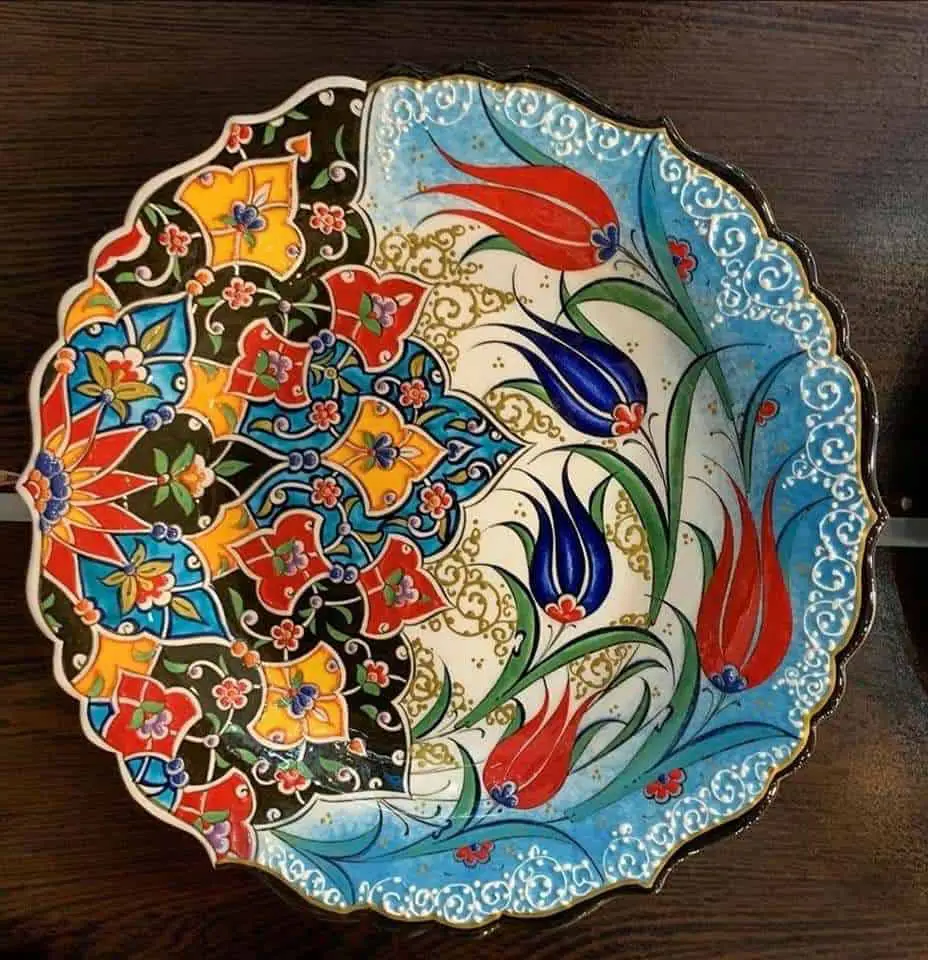 Handmade Turkish Paintings on Plate Design