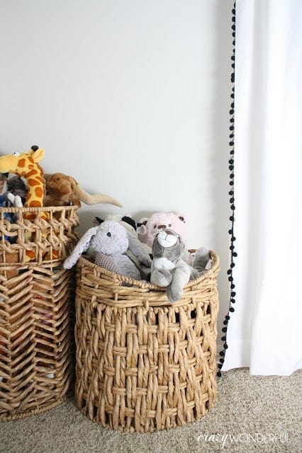 Stuffed Animal Wicker Basket