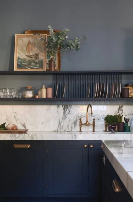 Stunning Blue Kitchen Cabinet