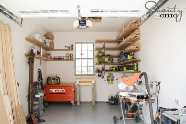 35 Brilliant Diy Garage Shelves Ideas, Heavy Duty Wall Mounted Garage Shelving Diy