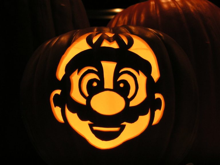 Super Mario Carving Pumpkin