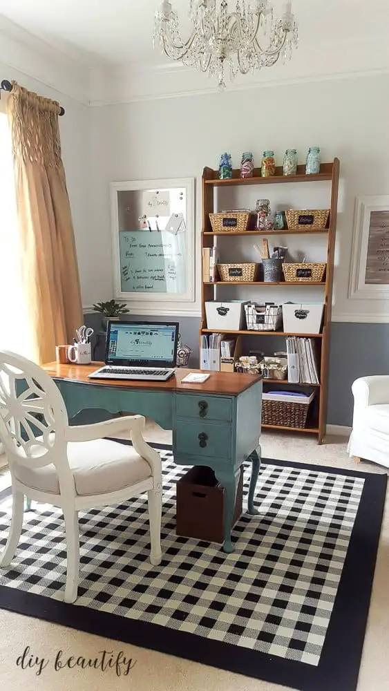 Turquoise Farmhouse Desk