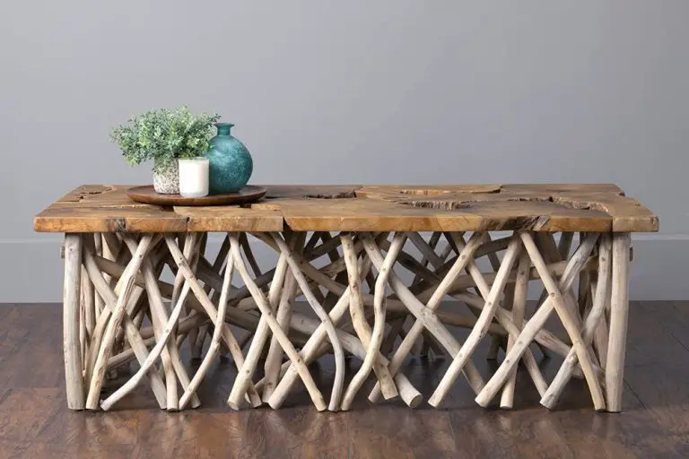 Unpainted Wood Cool Wood Coffee Table