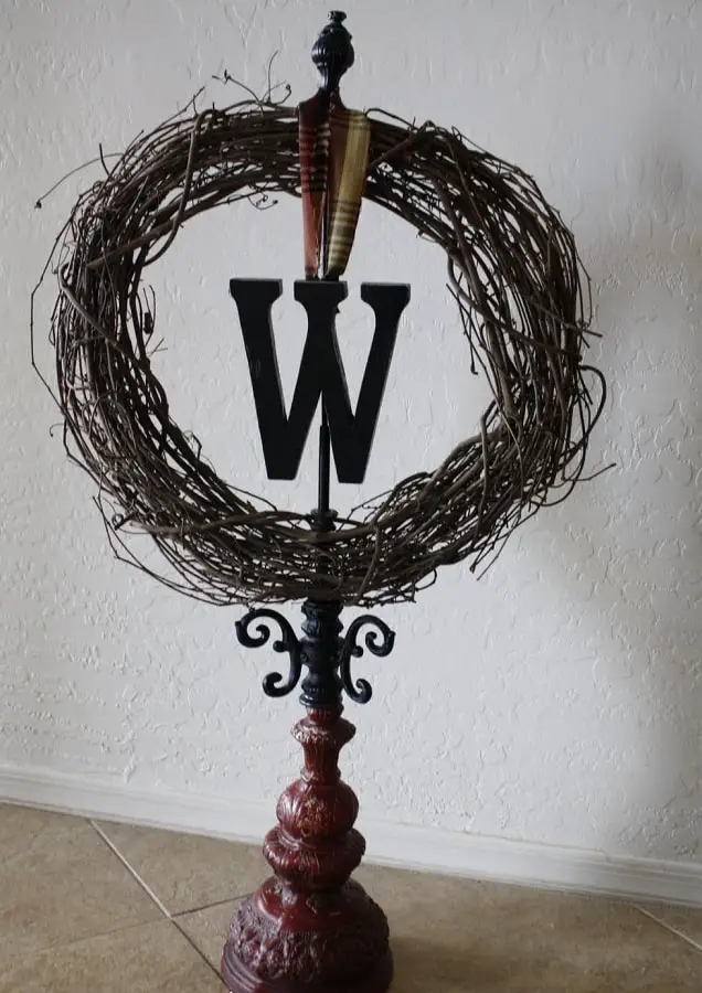 Upcycled Wreath Stand