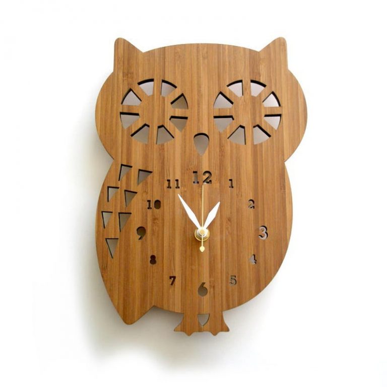 Wall Clock Owl Decor
