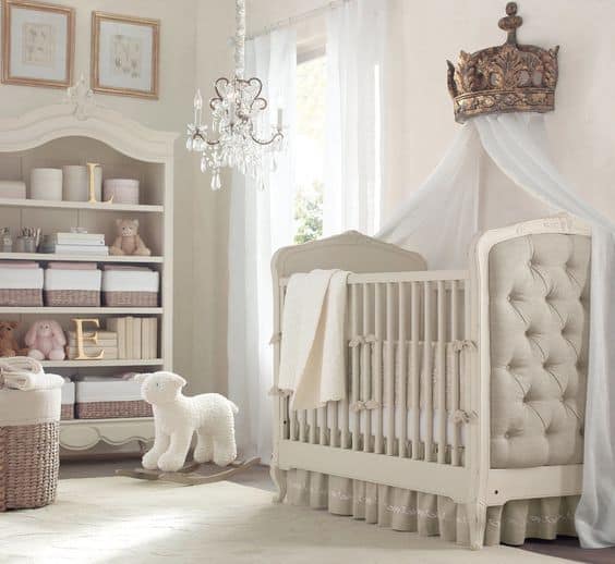 White Baby Girl Nursery Ideas